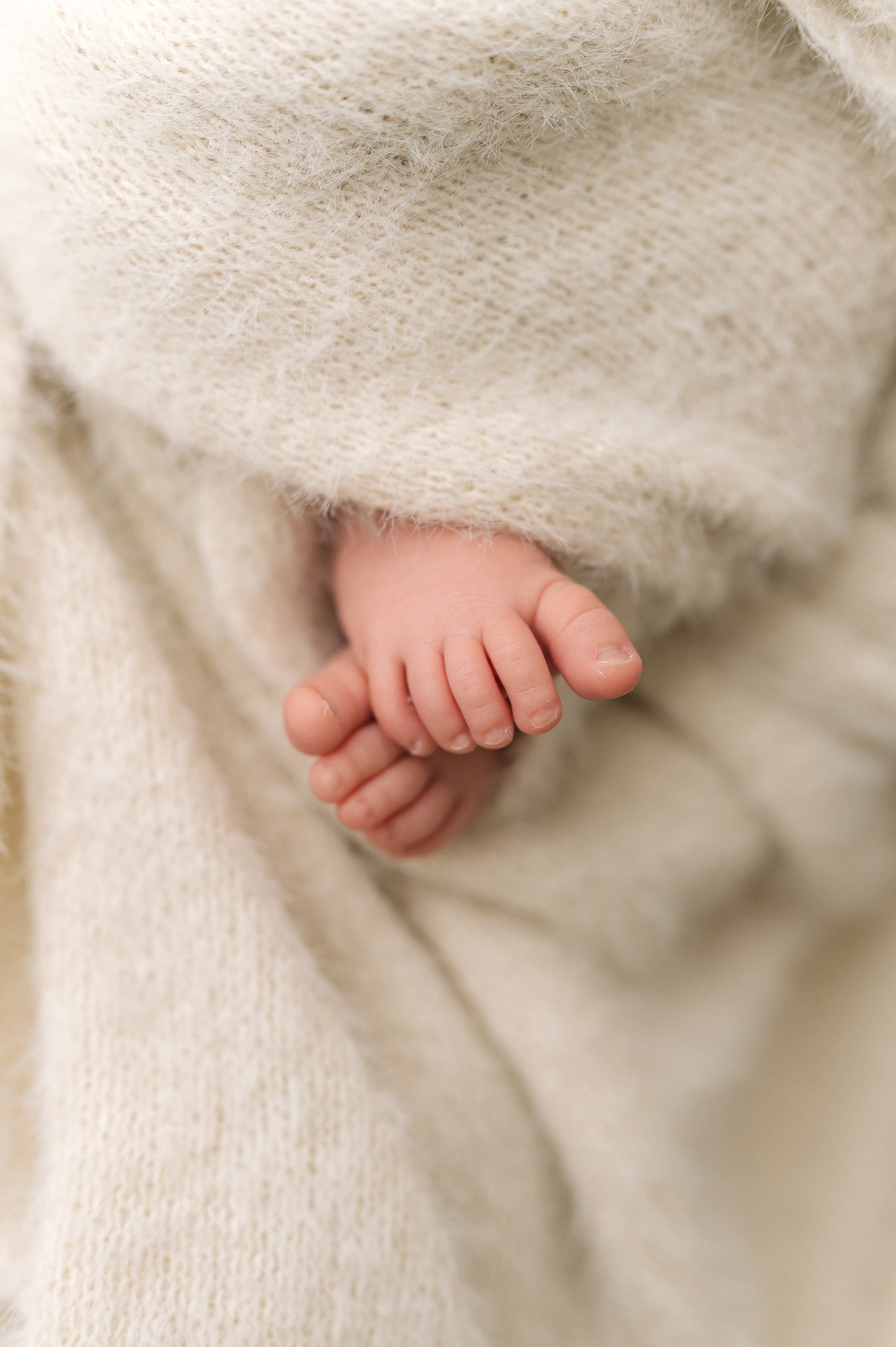 Beige Fluffy Rib Wrap