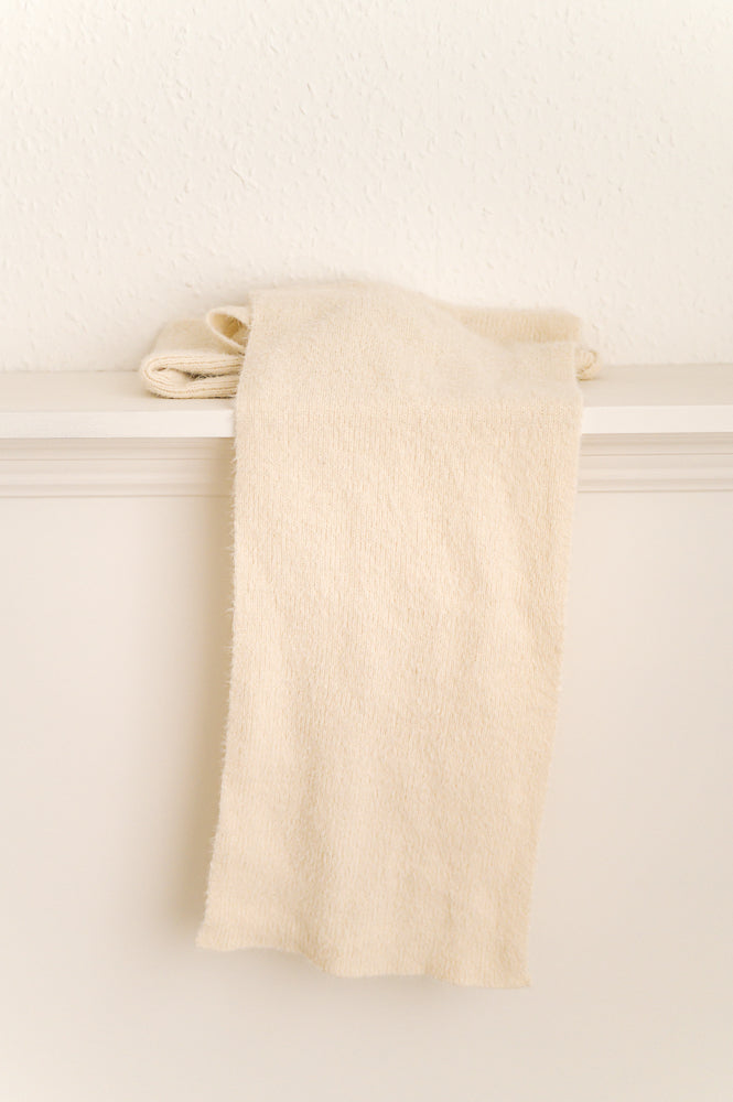 Beige Fluffy Rib Wrap