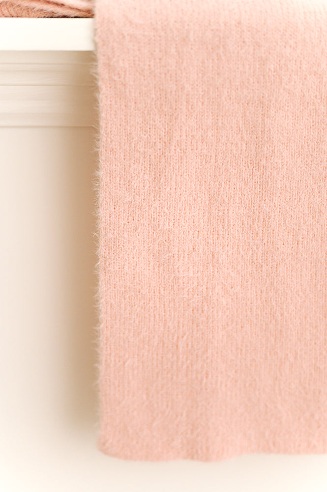 Blush Fluffy Rib Wrap