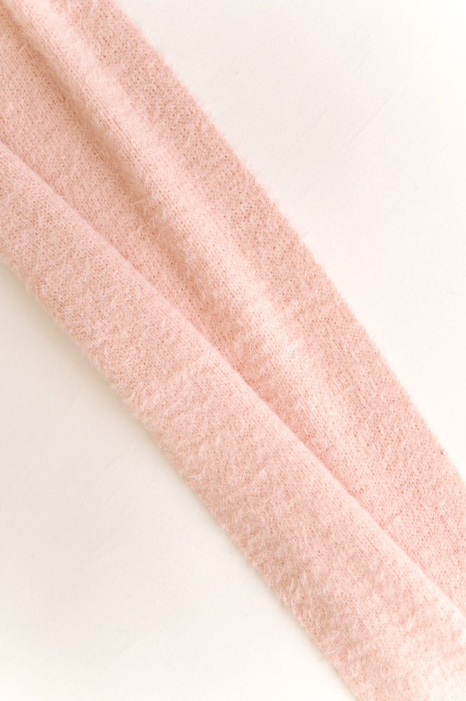 Blush Fluffy Rib Wrap