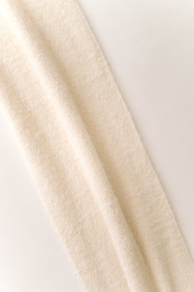 Beige Fluffy Rib Wrap