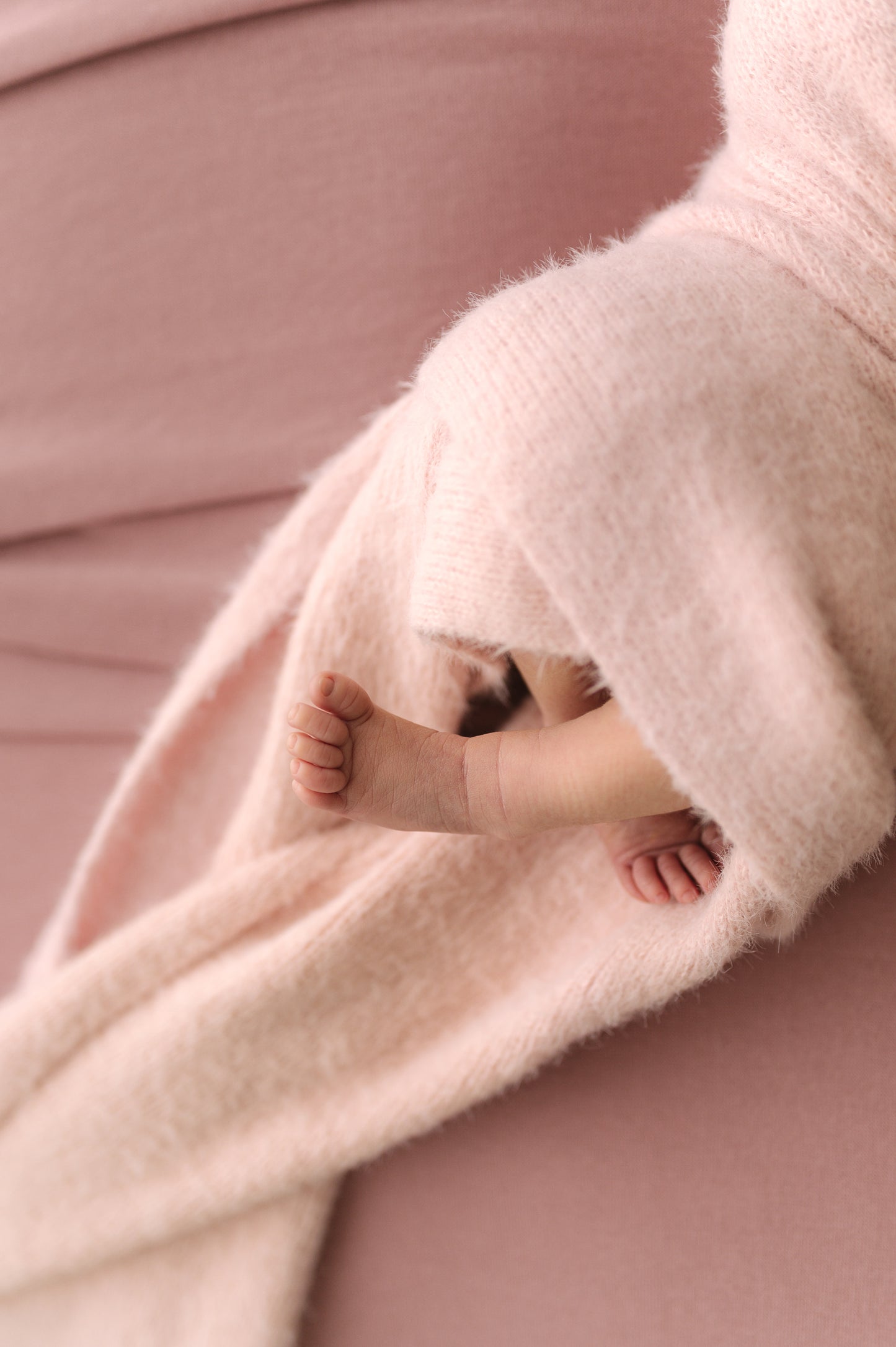 Blush Fluffy Rib Wrap