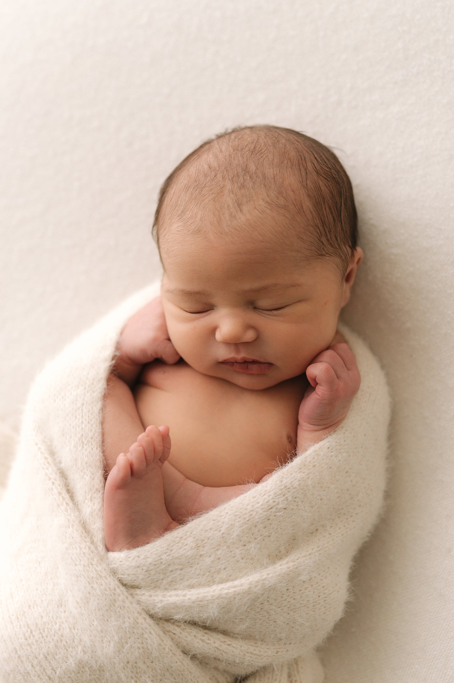 Beige Fluffy Rib Wrap
