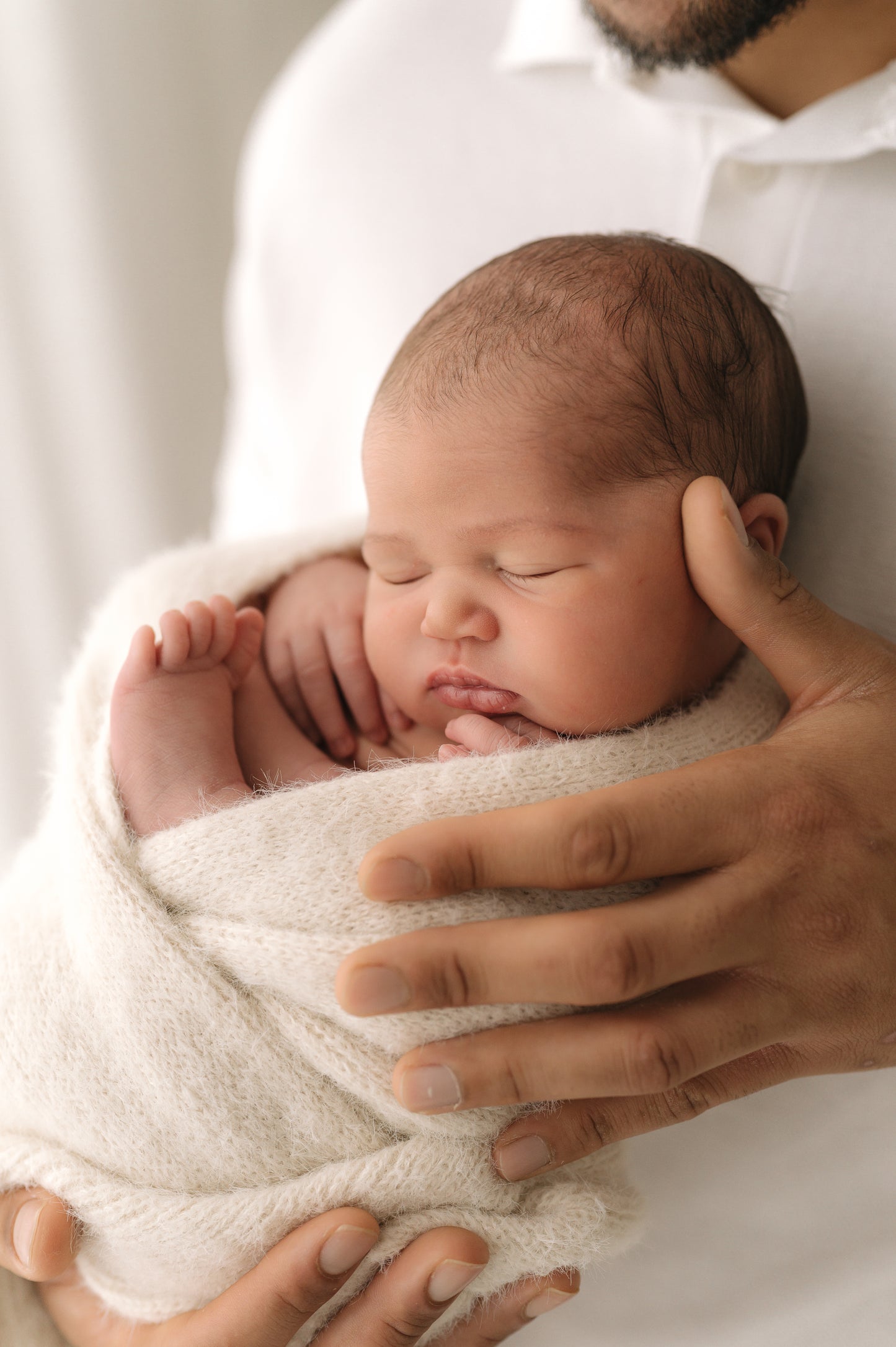 Beige Fluffy Rib Wrap