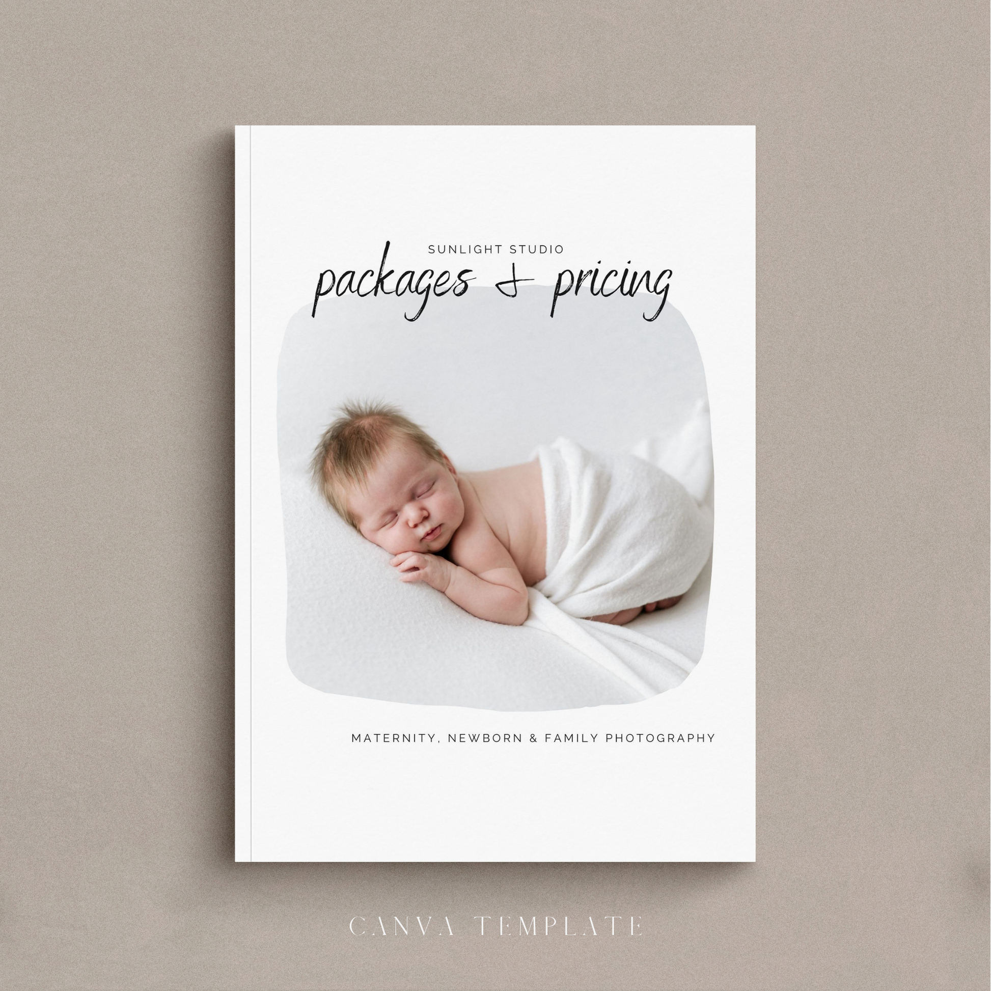 Pricing Guide Template for Newborn & Portrait Photographers