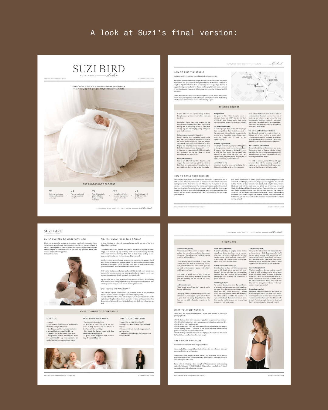 Welcome Newspaper Template for Newborn & Family Photographers