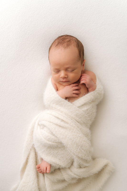 Beige Fluffy Rib Wrap
