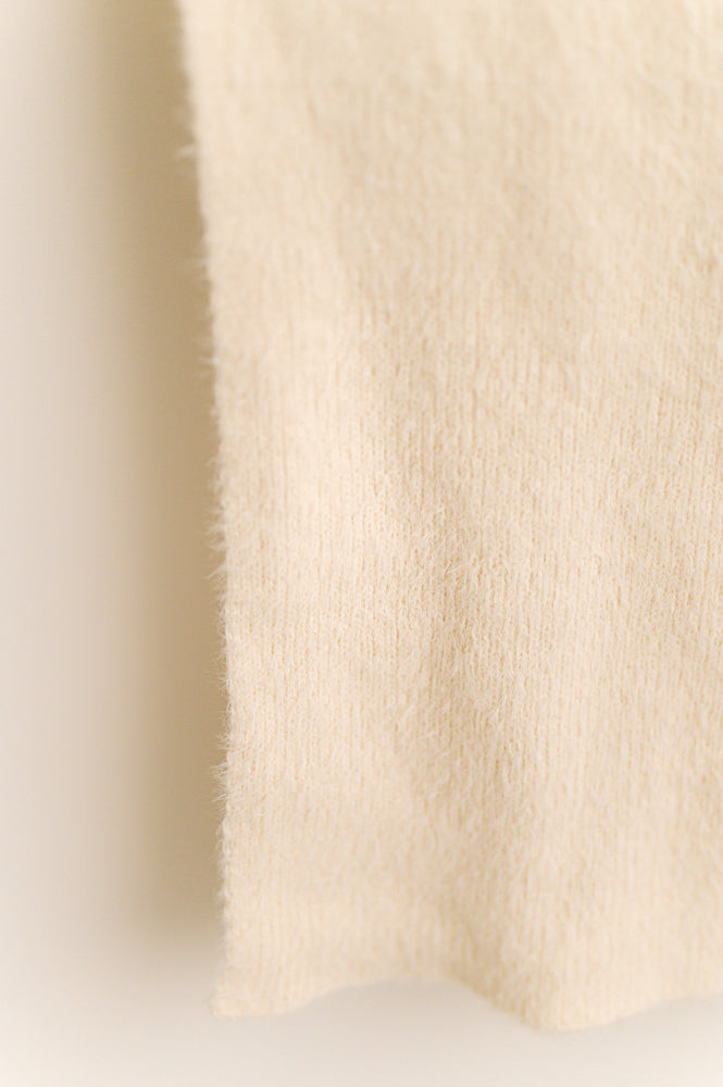 Beige Fluffy Rib Wrap