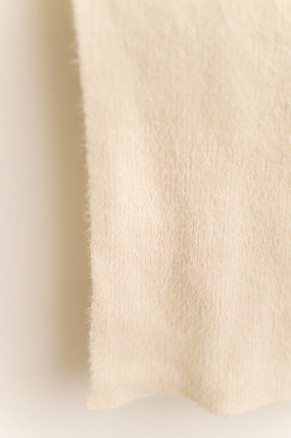 Beige Fluffy Rib Wrap