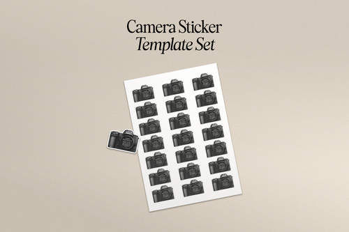 Camera Thank You Sticker Template Set (Canon, Nikon, Sony and Fujifilm)