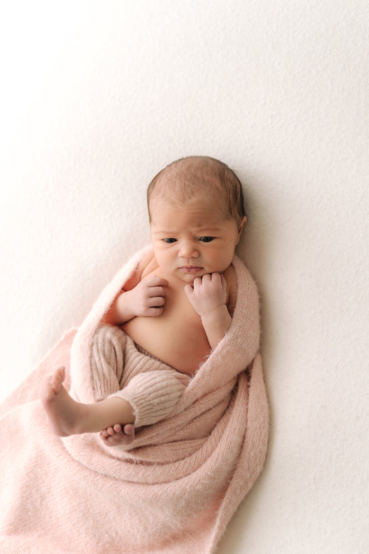 Blush Fluffy Rib Wrap