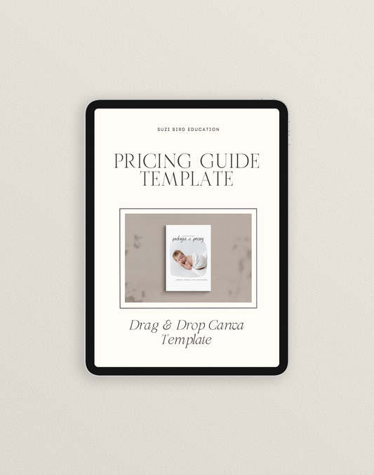 Pricing Guide Template for Newborn & Portrait Photographers
