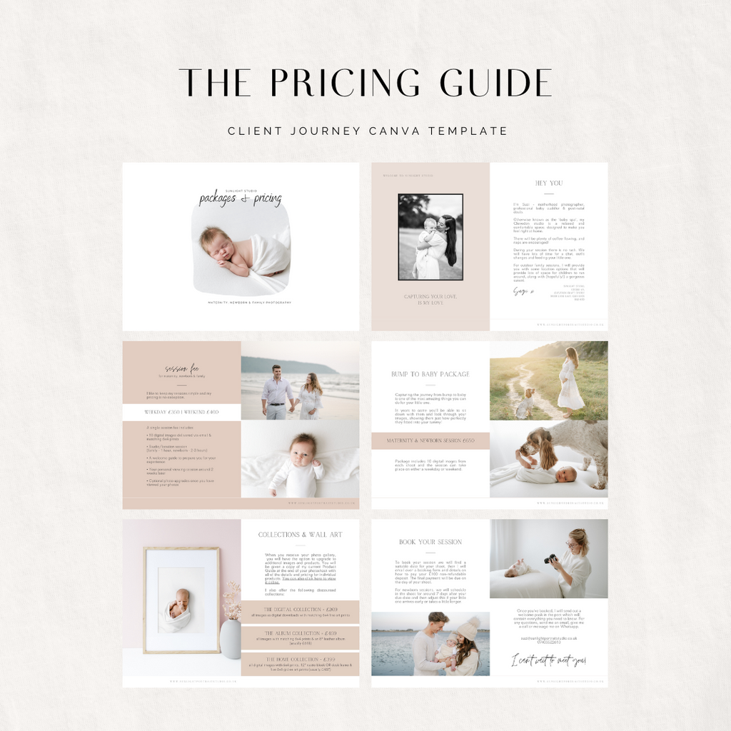 Pricing Guide Template for Newborn & Portrait Photographers