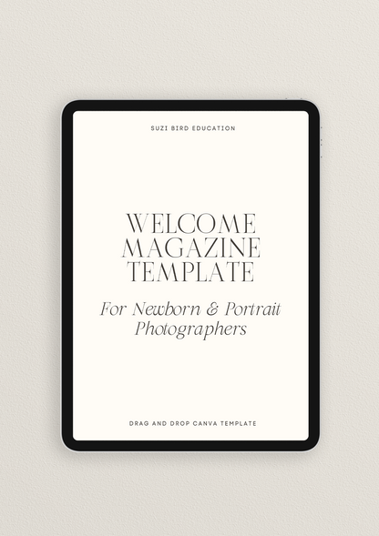 Studio Welcome Magazine Template for Newborn & Portrait Photographers